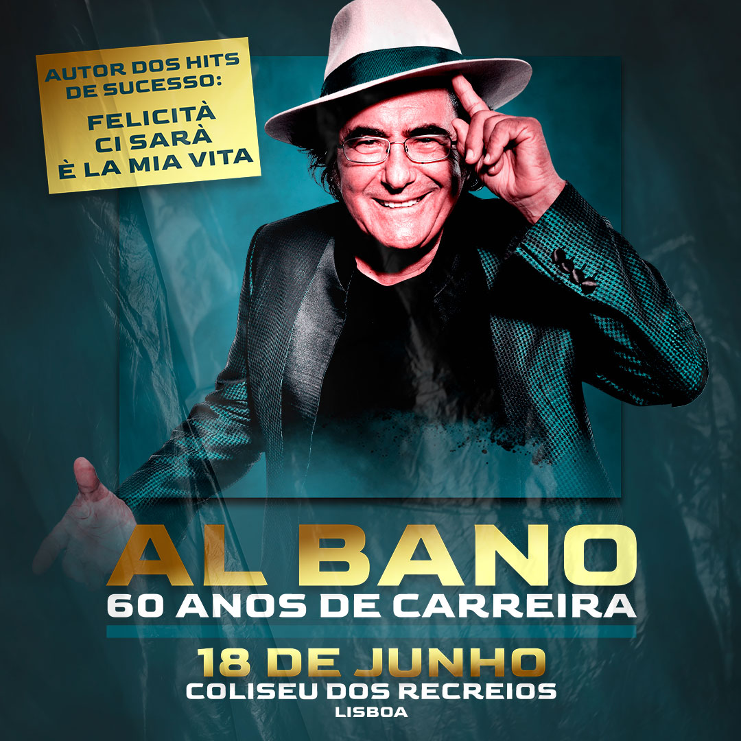 Cartaz concerto Al Bano 18 junho lisboa